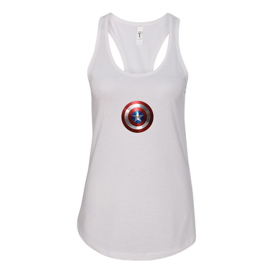 Women's Captain America Superhero Racerback Tank Top