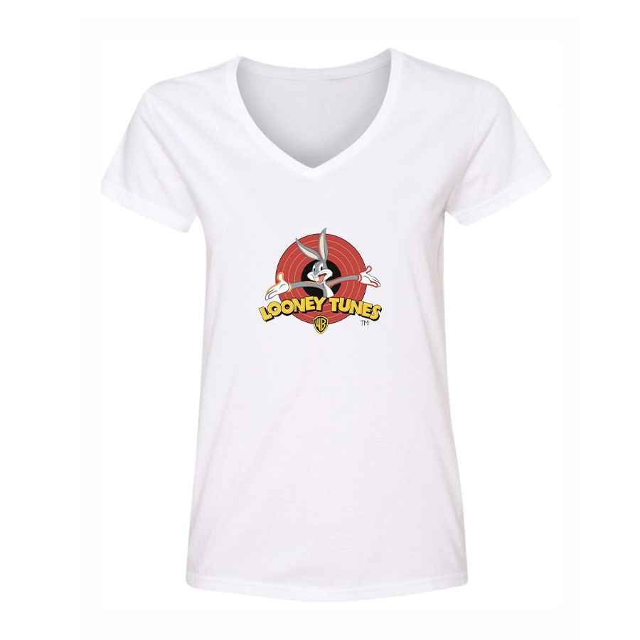 Women's Looney Tunes Warner Brothers Cartoon V-Neck T-Shirt