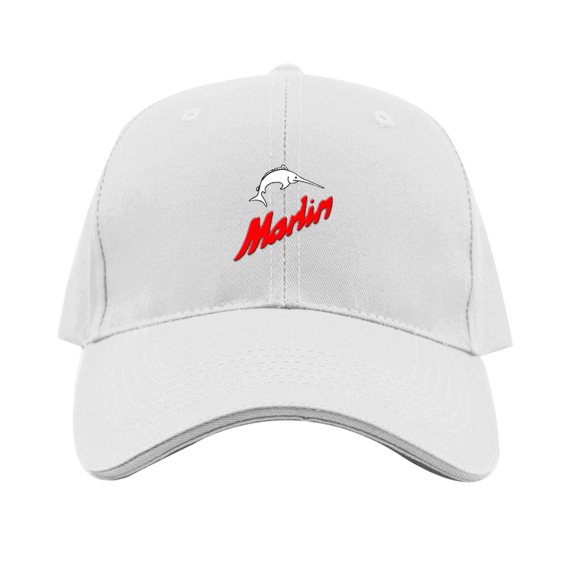 Marlin Logo  Dad Baseball Cap Hat