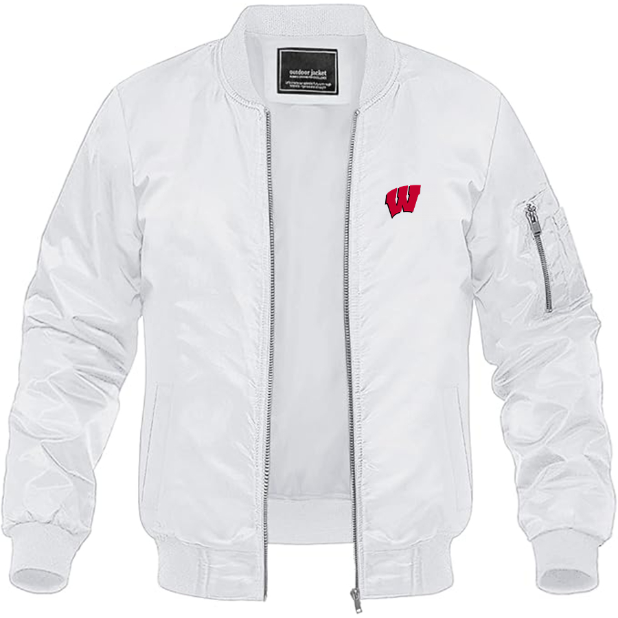 Men's Wisconsin Badgers Logo Lightweight Bomber Jacket