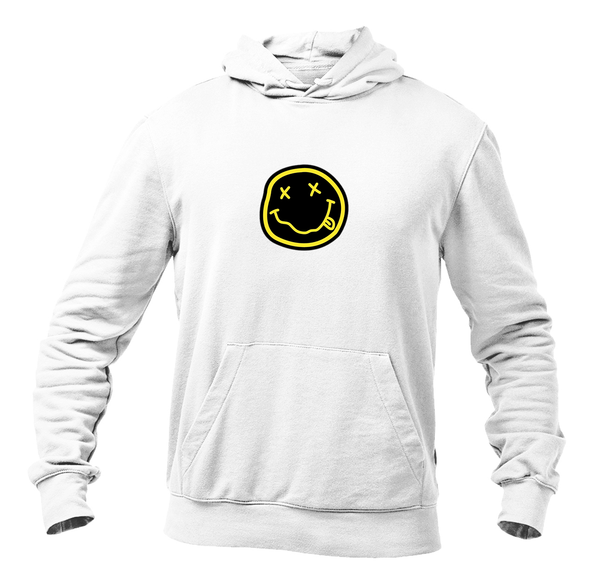 Men's Nirvana Yellow and Black Face Softstyle Midweight Hooded Sweatshirt