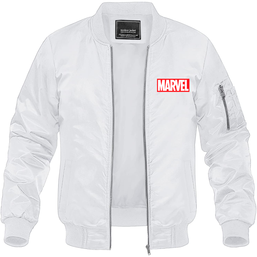 Men's Marvel Comics Superhero Lightweight Bomber Jacket Windbreaker Softshell Varsity Jacket Coat