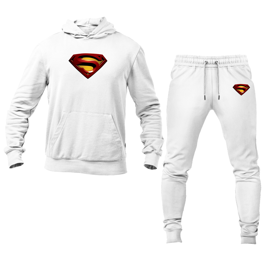 Men's Superman Superhero Hoodie Joggers Set