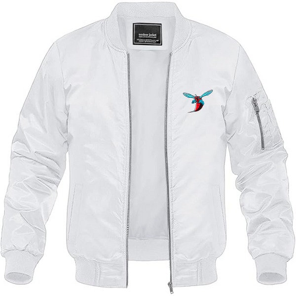 Men's  Delaware State Hornets Lightweight Bomber Jacket Windbreaker Softshell Varsity Jacket Coat