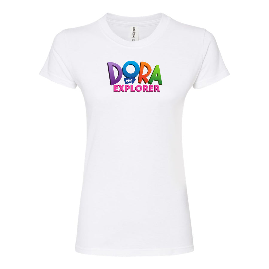 Women's Dora The Explorer Cartoon Round Neck T-Shirt