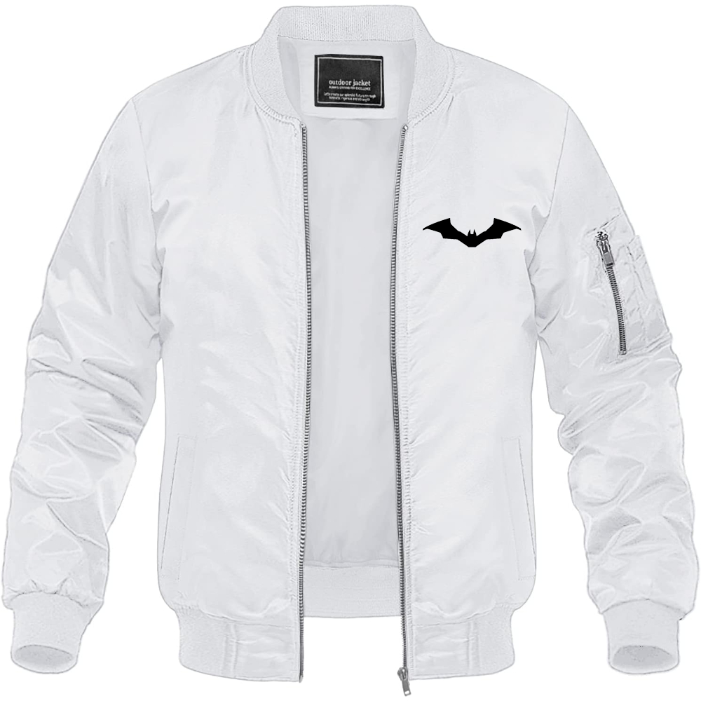 Men's New Batman DC Universe Superhero  Lightweight Bomber Jacket Windbreaker Softshell Varsity Jacket Coat