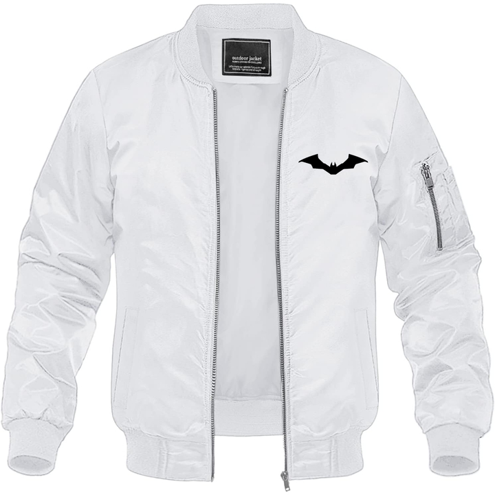 Men's New Batman DC Universe Superhero  Lightweight Bomber Jacket Windbreaker Softshell Varsity Jacket Coat