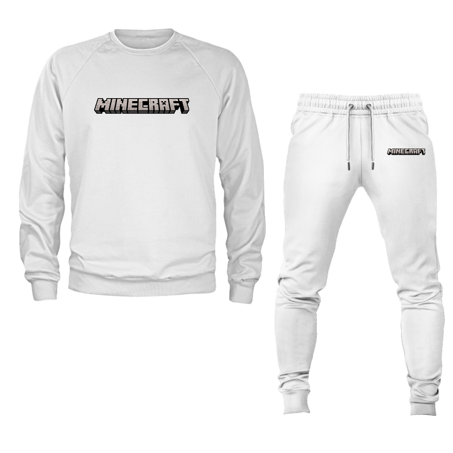 Men's Minecraft Game Crewneck Sweatshirt Joggers Suit