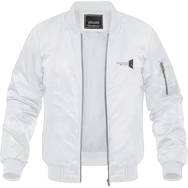 Men's Ravacana Films Lightweight Bomber Jacket Windbreaker Softshell Varsity Jacket Coat