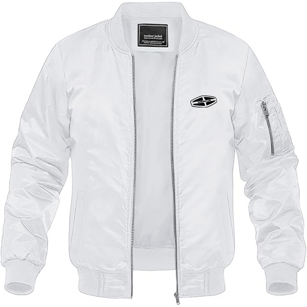 Men's Merkur Logo Lightweight Bomber Jacket Windbreaker Softshell Varsity Jacket Coat