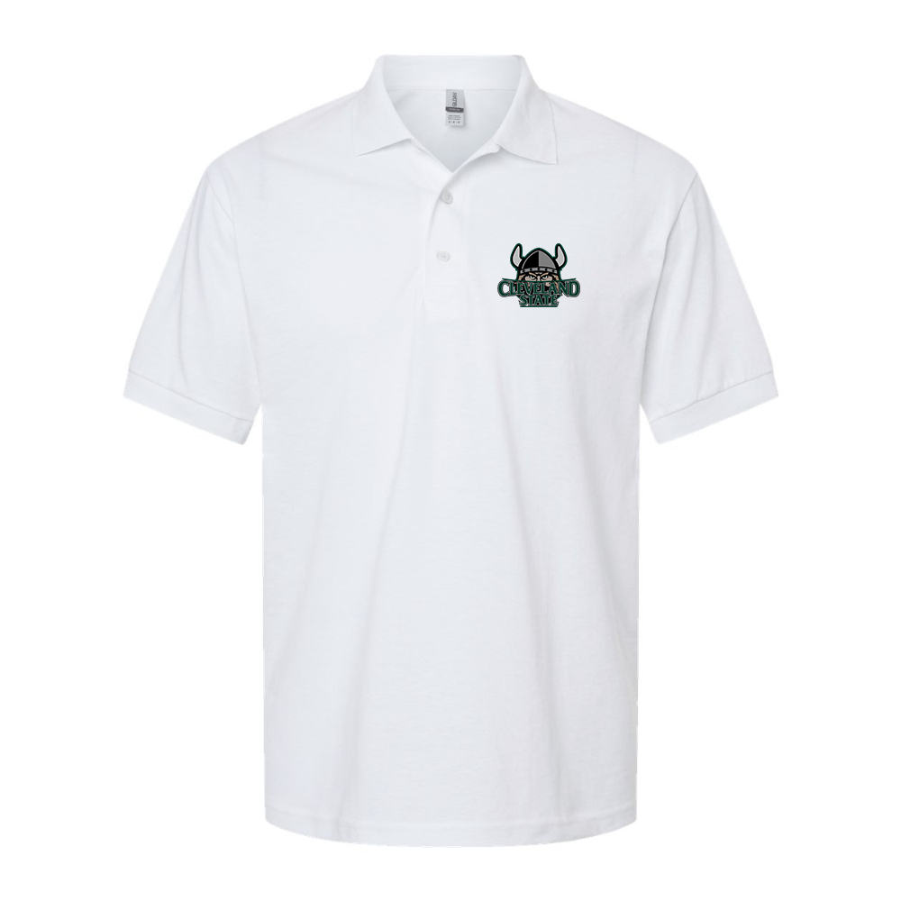 Men's Cleveland State Vikings Dry Blend Jersey Polo - White