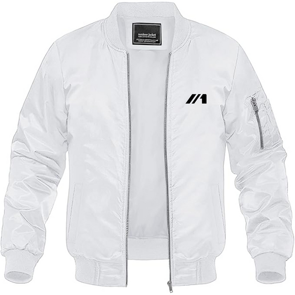 Men's BAC Logo Lightweight Bomber Jacket Windbreaker Softshell Varsity Jacket Coat