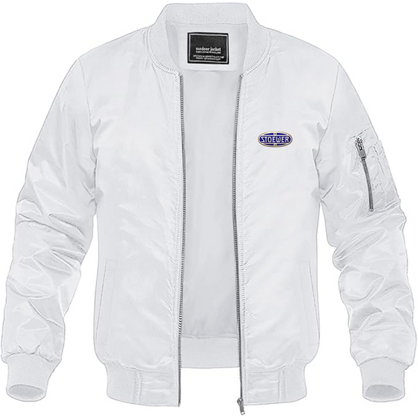 Men's Stoewer Logo Lightweight Bomber Jacket Windbreaker Softshell Varsity Jacket Coat
