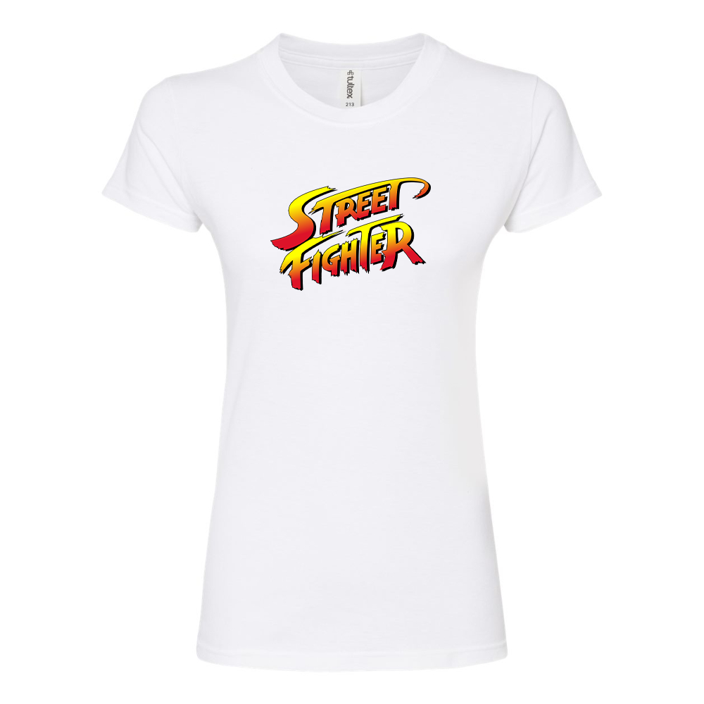 Women's Street Fighter Game Round Neck T-Shirt