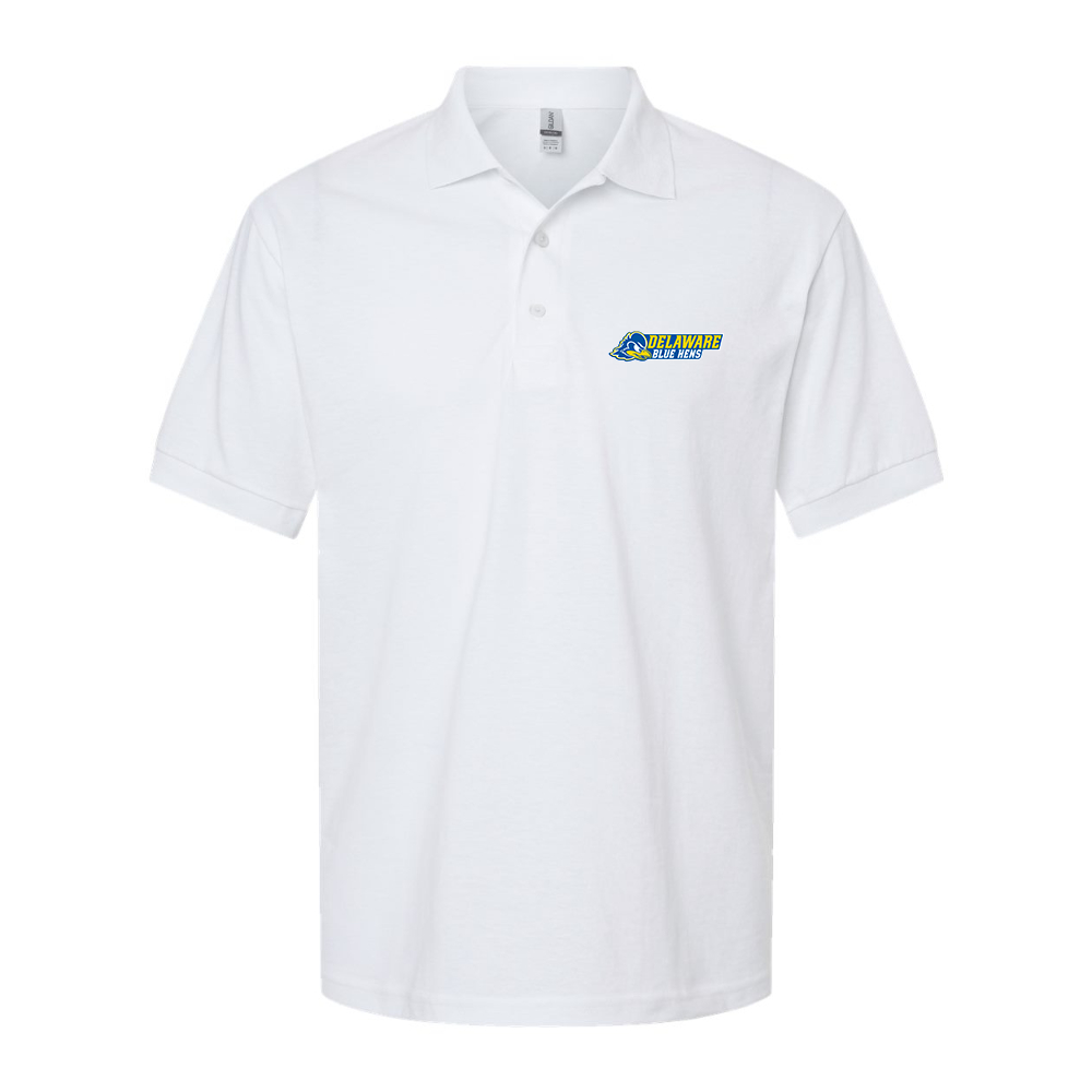Men's Delaware Blue Hens Dry Blend Jersey Polo - White
