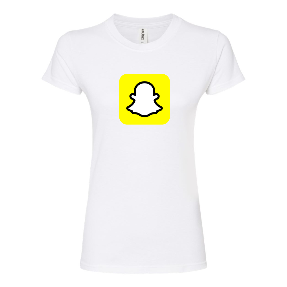 Women's Snapchat Social Round Neck T-Shirt