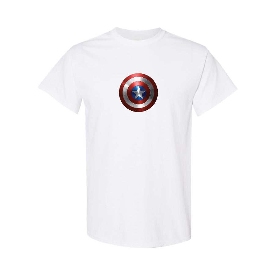 Youth Kids Captain America Superhero Cotton T-Shirt