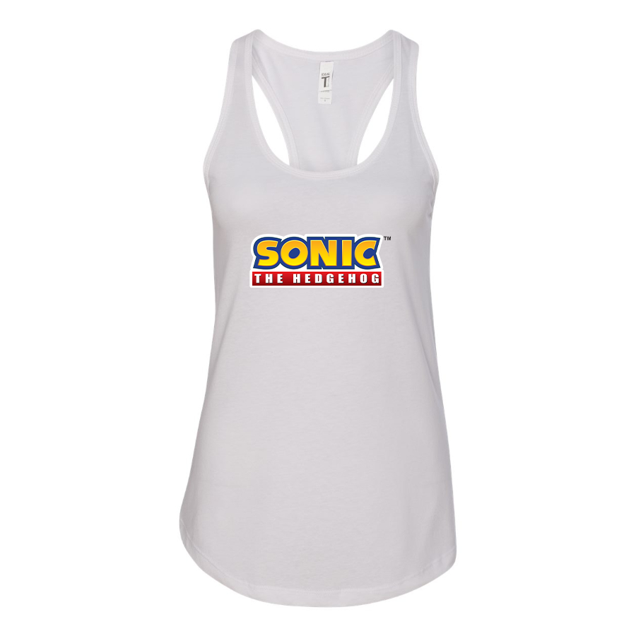 Women's Sonic The Hedgehog Cartoon Racerback Tank Top