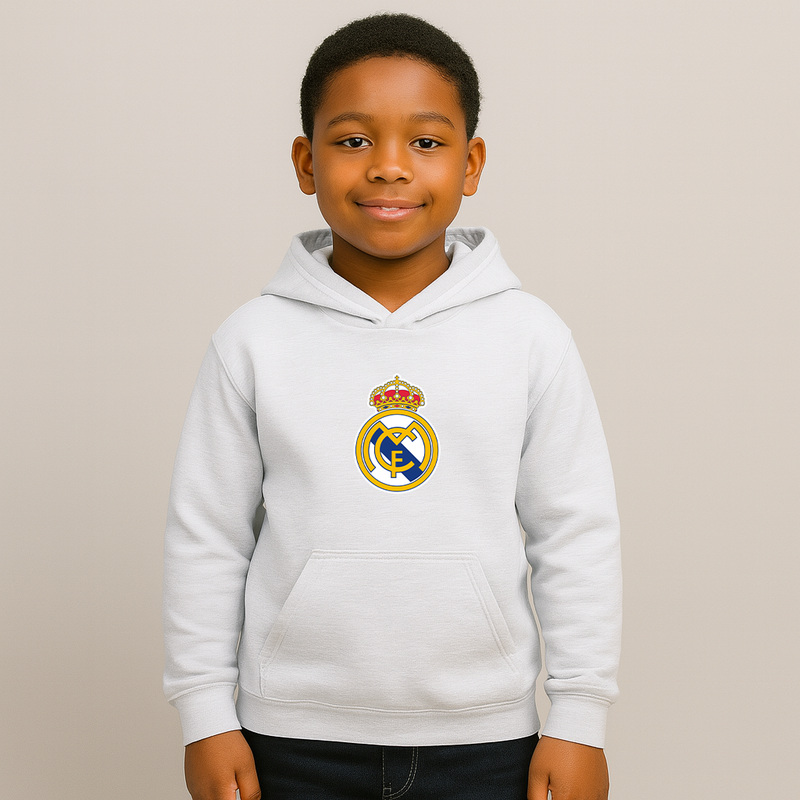 Youth Kids Real Madrid Soccer Pullover Hoodie
