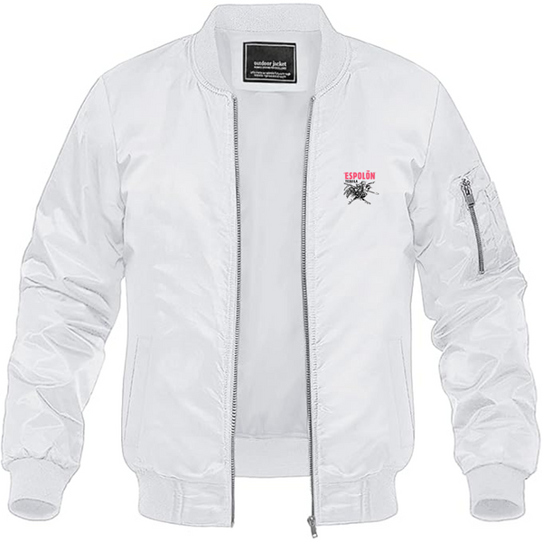 Men's Espolon Logo Lightweight Bomber Jacket Windbreaker Softshell Varsity Jacket Coat