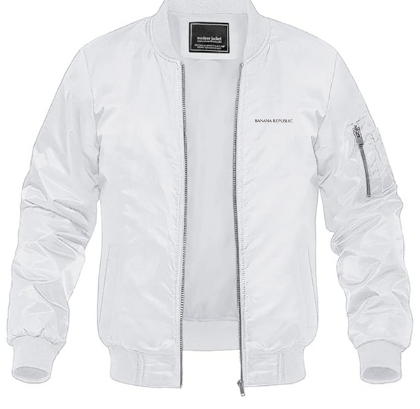 Men's Banana Republic Lightweight Bomber Jacket Windbreaker Softshell Varsity Jacket Coat
