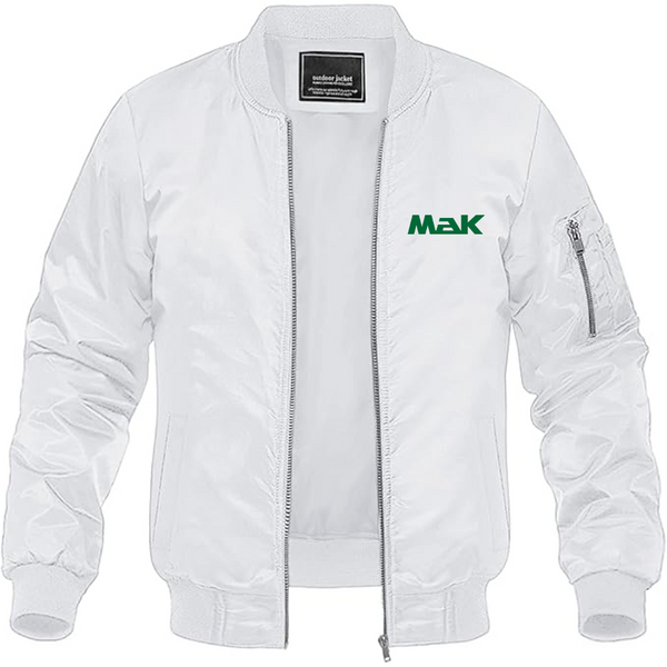 Men's Maschinenbau Kiel Logo Lightweight Bomber Jacket Windbreaker Softshell Varsity Jacket Coat