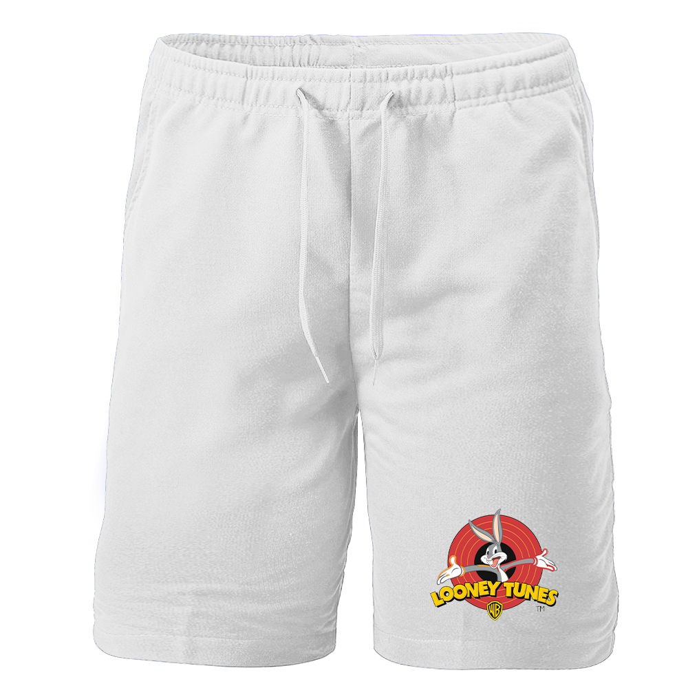 Men's Looney Tunes Warner Brothers Cartoon Athletic Fleece Shorts