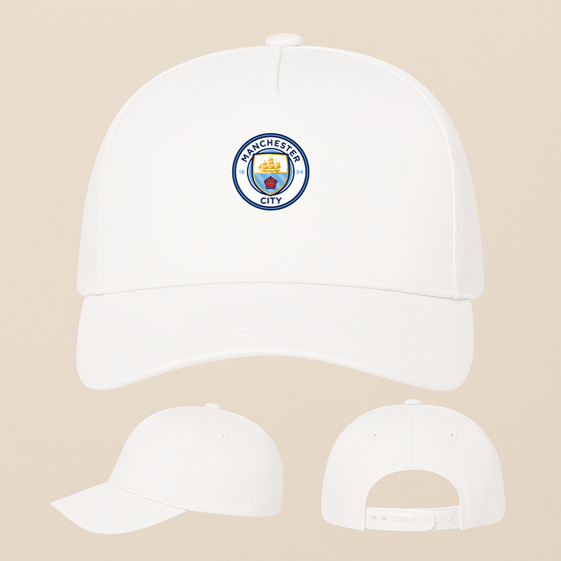 Manchester City Soccer Five Panel Twill Snapback Cap