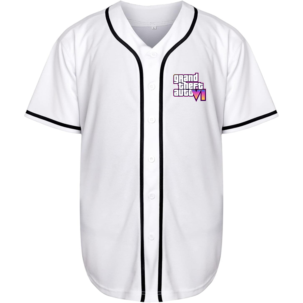 Men's GTA 6 Grand Theft Auto VI Baseball Jersey Game