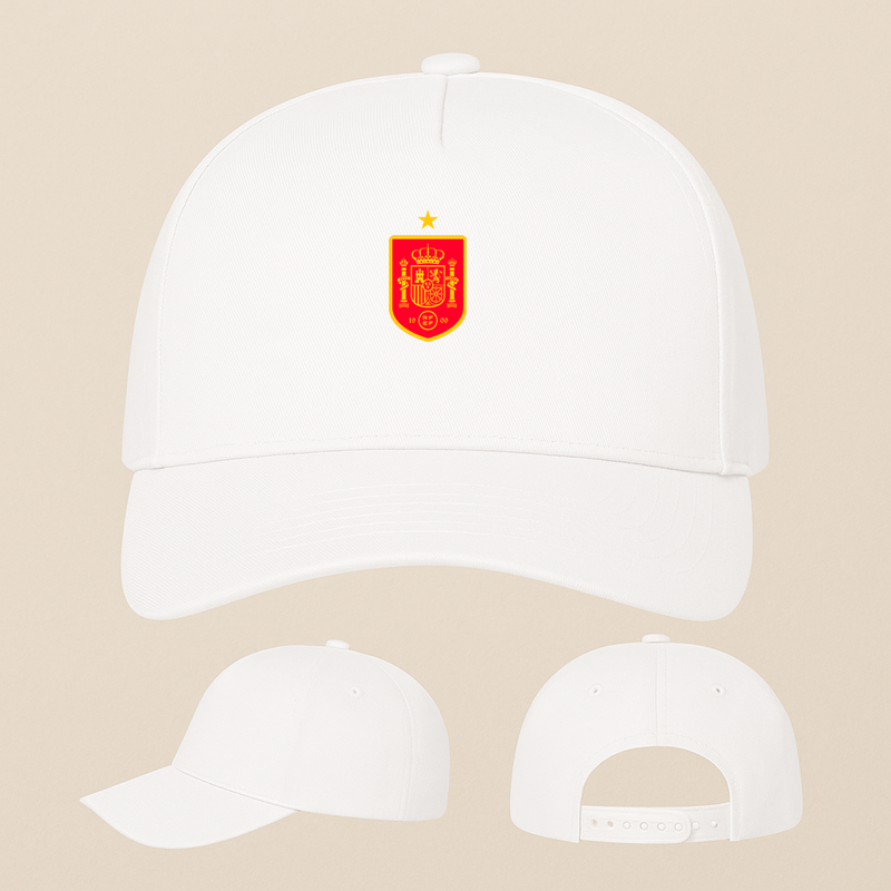 Spain Red Logo National Soccer Team Five Panel Twill Snapback Cap