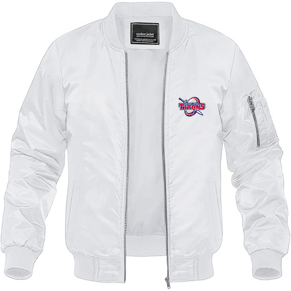 Men's  Detroit Titans  Lightweight Bomber Jacket Windbreaker Softshell Varsity Jacket Coat