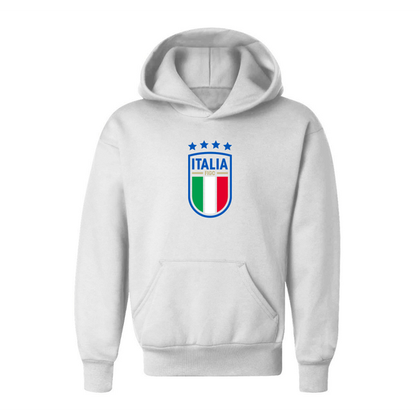 Youth Kids Italy National Soccer Pullover Hoodie