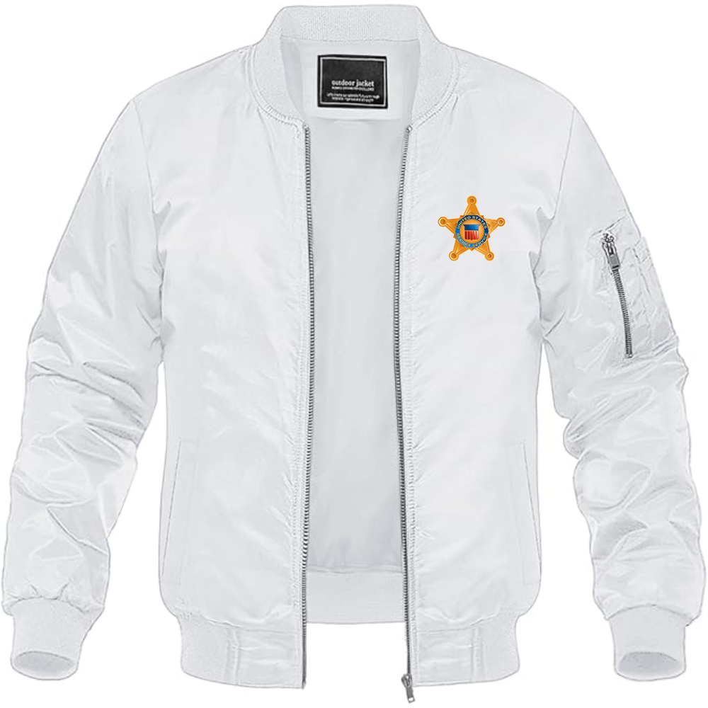 Men's Secret Service Star Logo Lightweight Bomber Jacket