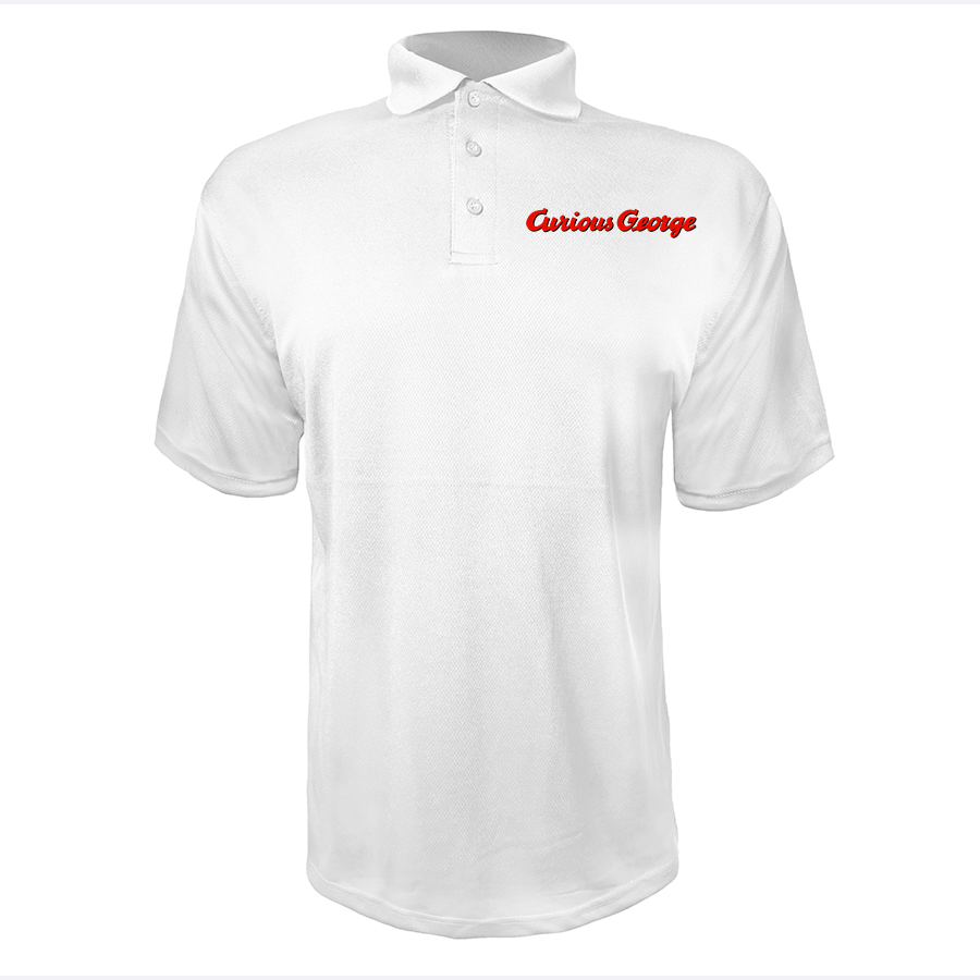 Men's Curious George Cartoon  Polyester Polo