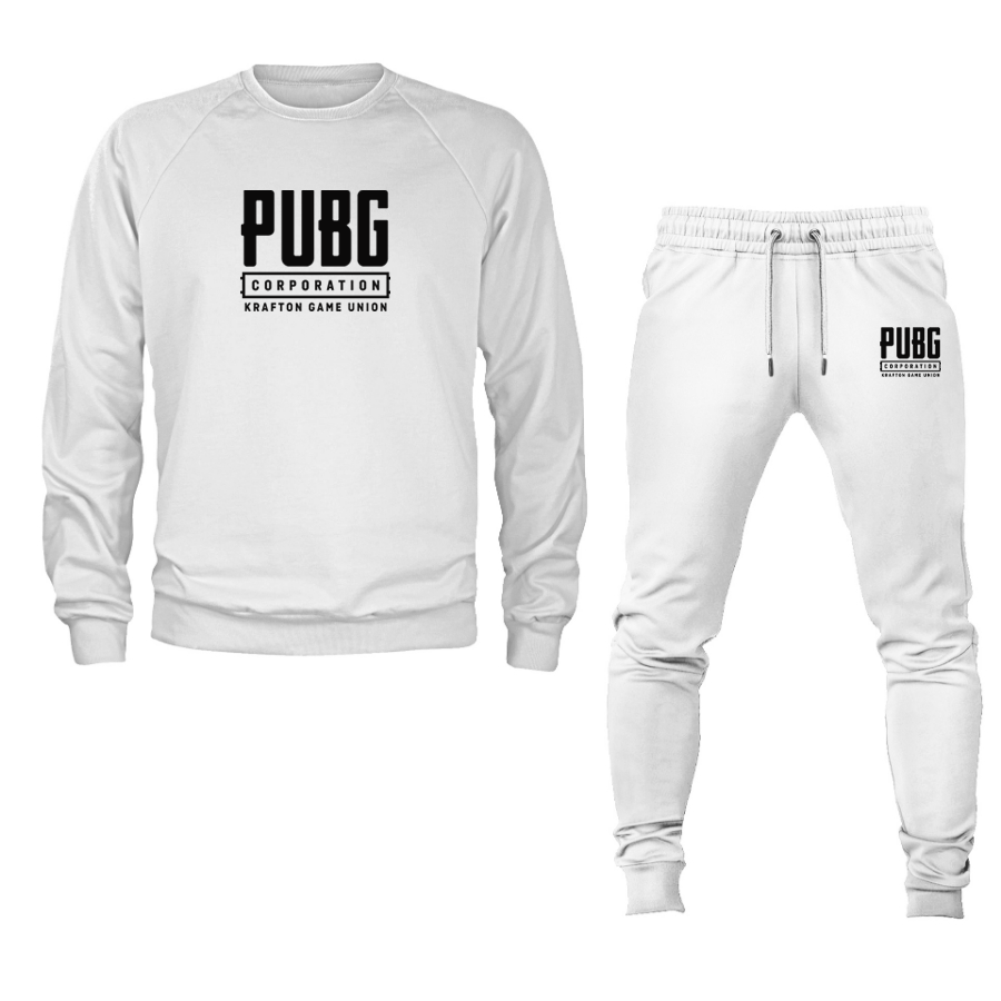 Men's PUBG Multiplayer Shooting Game Crewneck Sweatshirt Joggers Suit