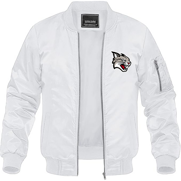 Men's Davidson Wildcats Lightweight Bomber Jacket Windbreaker Softshell Varsity Jacket Coat