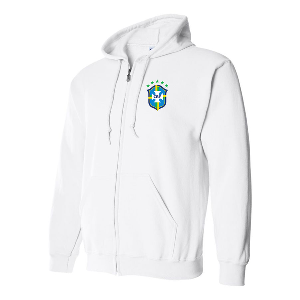 Men's Brazil National Soccer Team Zipper Hoodie
