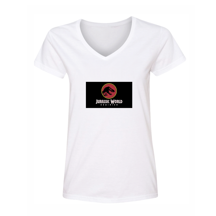 Women's Jurassic World Dominion Movie V-Neck T-Shirt