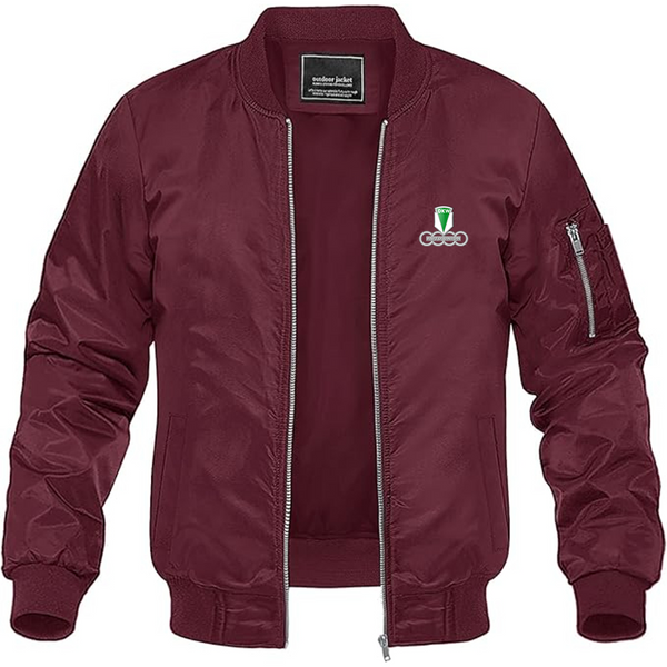 Men's DKW Logo Lightweight Bomber Jacket Windbreaker Softshell Varsity Jacket Coat