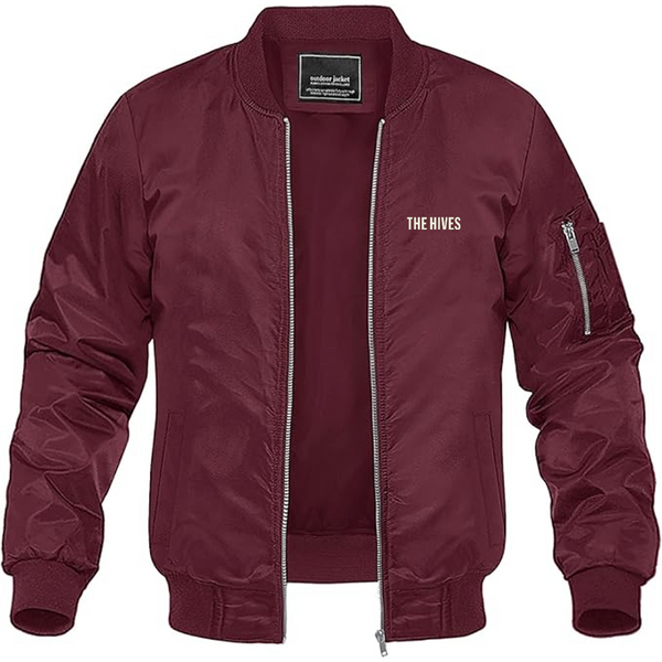 Men's The Hives Logo Lightweight Bomber Jacket Windbreaker Softshell Varsity Jacket Coat
