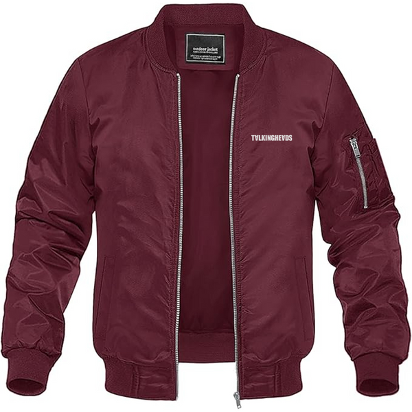 Men's Talking Heads  Logo Lightweight Bomber Jacket Windbreaker Softshell Varsity Jacket Coat