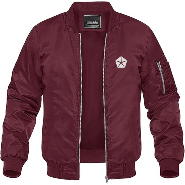 Men's Sunbeam Logo Lightweight Bomber Jacket Windbreaker Softshell Varsity Jacket Coat