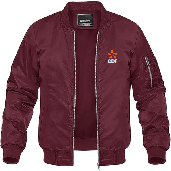 Men's Edf Lightweight Bomber Jacket Windbreaker Softshell Varsity Jacket Coat