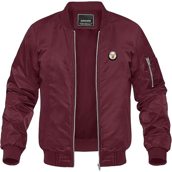 Men's Eadon Green Logo Lightweight Bomber Jacket Windbreaker Softshell Varsity Jacket Coat