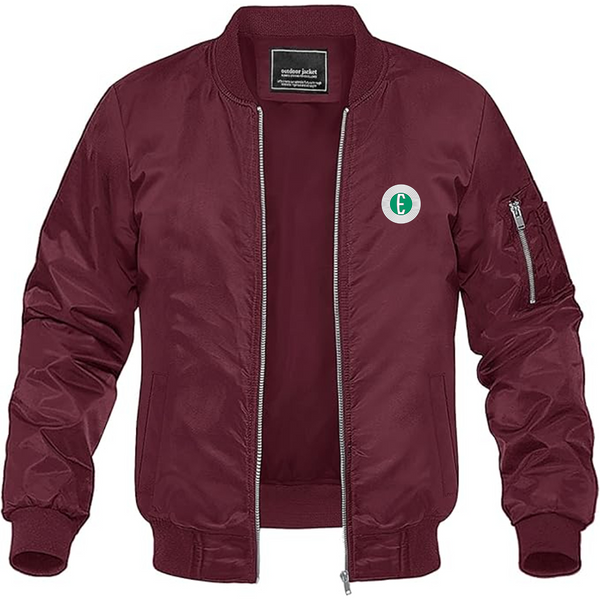 Men's Edsel Logo Lightweight Bomber Jacket Windbreaker Softshell Varsity Jacket Coat