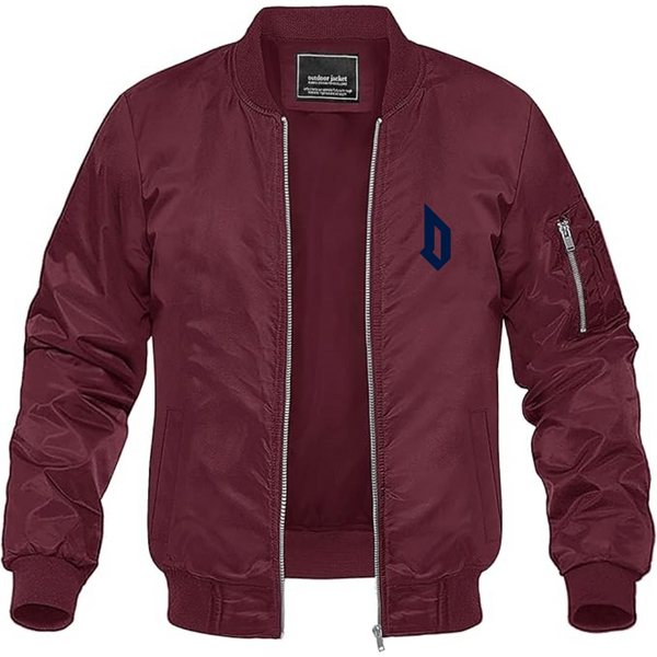 Men's  Duquesne Dukes Lightweight Bomber Jacket Windbreaker Softshell Varsity Jacket Coat