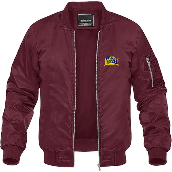 Men's Drexel Dragons Lightweight Bomber Jacket Windbreaker Softshell Varsity Jacket Coat