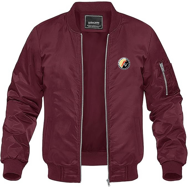 Men's Facel Vega Logo Lightweight Bomber Jacket Windbreaker Softshell Varsity Jacket Coat