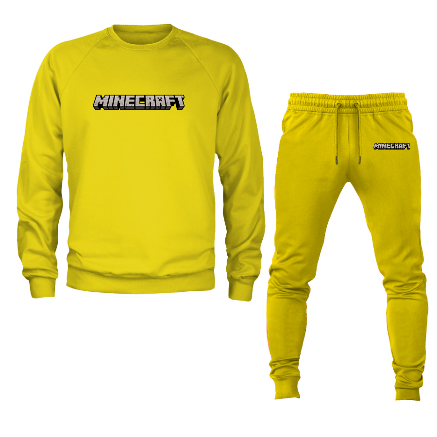 Men's Minecraft Game Crewneck Sweatshirt Joggers Suit
