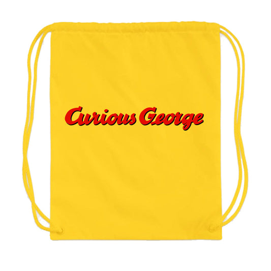 Curious George Cartoon Drawstring Bag